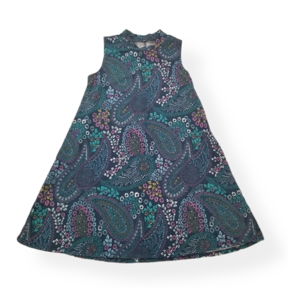 💥 3/$15 - Mudd Paisley Sleeveless Mock Turtleneck Dress Size 7/8 - Picture 8 of 8